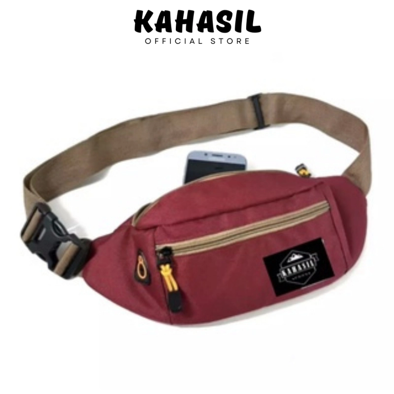 Product image KAHASIL - Tas Selempang Waistbag Slingbag Tas Pinggang Pria Wanita Polyester KHWB11 all variant Navy